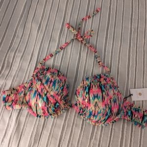 Multi color push up bikini top